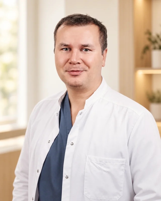 Lekarz okulista Jacek Idziak - portret opracowany na podstawie fotografii